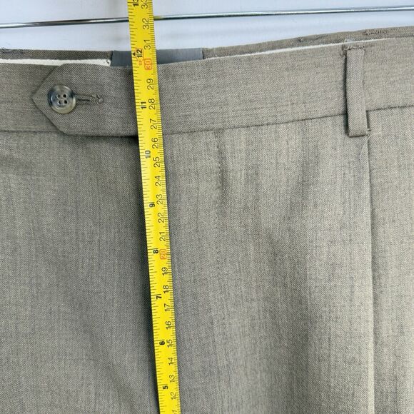 Paul Frederick Men’s 36x30 Brown Pleated Dress Pants Cuffed Wool Cashmere - Picture 16 of 16